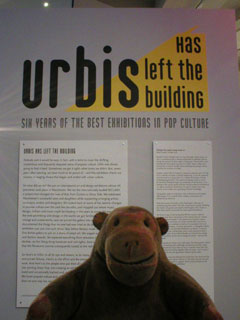 Mr Monkey at the entrance to the exhibition