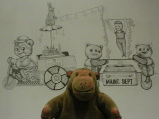 Mr Monkey looking at Circus by Sarah Tse