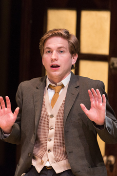 Billy (Harry McEntire) confronted by a truth  (Royal Exchange Theatre production photo)