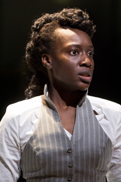 Ony Uhiara as Anna Karenina (Royal Exchange Production photo)