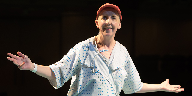 Julie Hesmondhalgh as Dr Vivian Bearing PH.D (Royal Exchange Production photo by Jonathon Keenan)