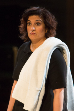 Mina Anwar as Maria (Royal Exchange Production photo by Jonathon Keenan)