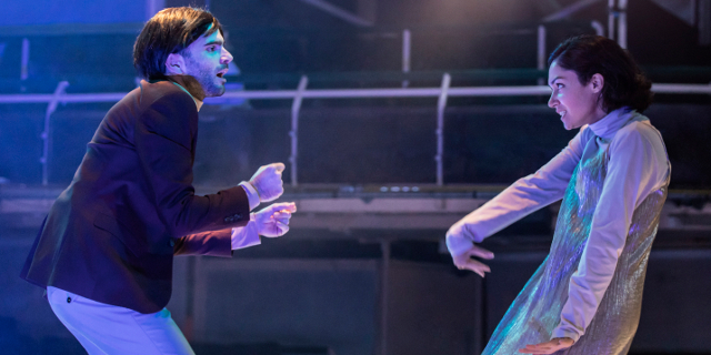 Arthur Wilson as Mr. Elliot and Cassie Layton as Louisa (Royal Exchange Production photo by Johan Persson)