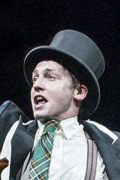 Stuart Neal as Leo Bloom (Production photo by Johan Persson)