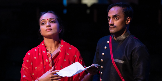 Shalini Peiris as Durga Hobson and Esh Alladi as Eli Mossop (image by Mark Brenner)