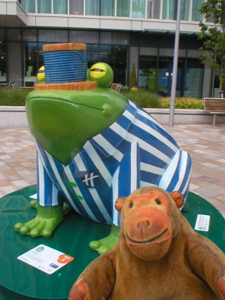 Mr Monkey looking at Cornelius