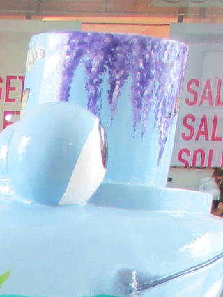 Mrs Mersey's hat from the side