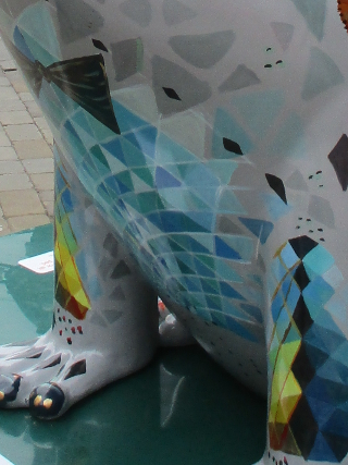 Architectural glass elements on Sir Norman's front