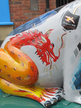 The dragon on Sir Norman's side