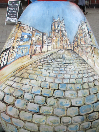 The street beside the Market Hall to St Mary's on This Little Froggy's back