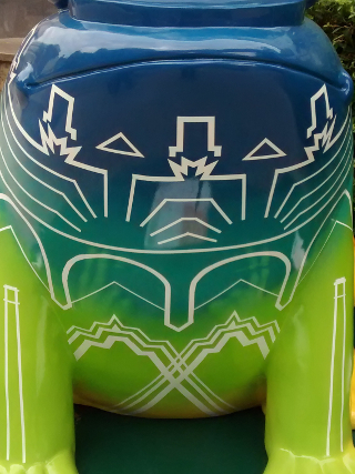 The viaduct and other bits of Stockport on the Fanatical Frog's front