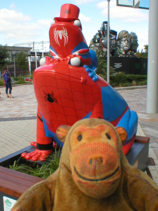 Mr Monkey looking at Stockport Spiderfrog