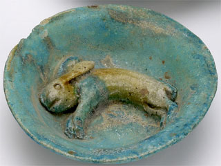 A rabbit prepared for a meal in the afterlife