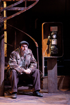 Eddie Carbone (Con O'Neill) thinking about making a big mistake  (Royal Exchange Theatre production photo)