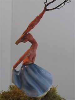 In The Beginning : Stag in a Blue Dress by Hilary Jack