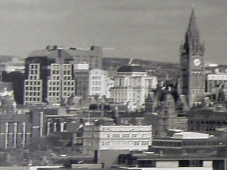 Detail of a panorama of Manchester by Phil Melia