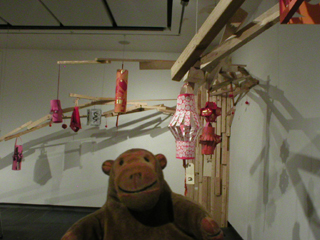 Mr Monkey looking at the wishing tree