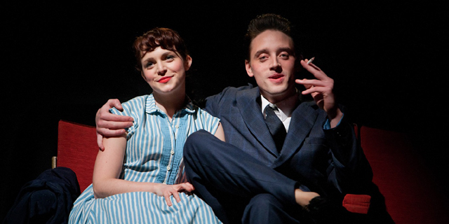 Arthur (Perry Fitzpatrick) and Doreen (Tamla Kari) at the cinema(Royal Exchange Theatre production photo)