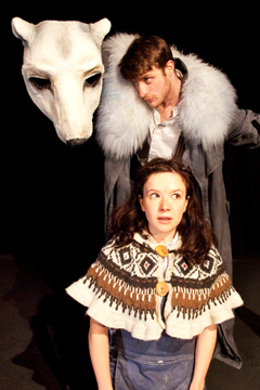 The Girl (Clare Fraenkel) and the Bear (Chris Macdonald) (photo credit Claudine Quinn)