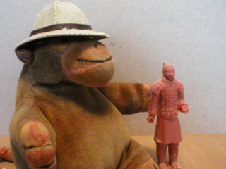 Mr Monkey  showing off his find