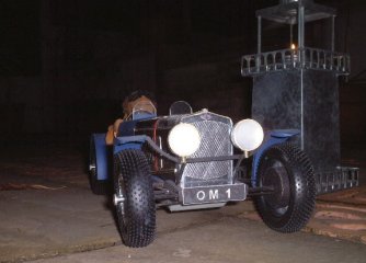 Mr Monkey driving by night