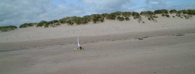 Landyacht on the beach