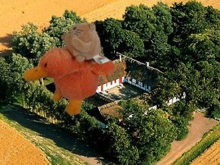 Mr Cat flying over Sweden