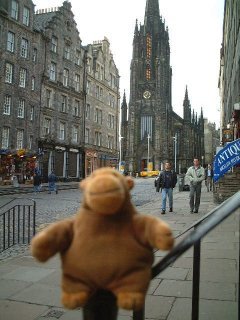 Mr Monkey on the Royal Mile