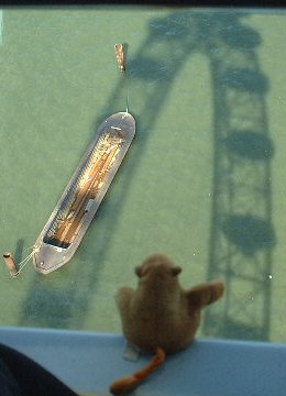 The shadow of the Eye on the Thames