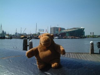 Mr Monkey outside the ship museum