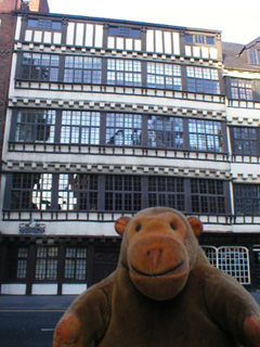 Mr Monkey looking at Bessie Surtees House
