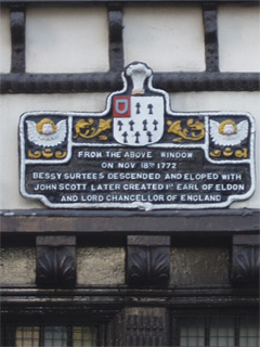 The panel on Bessie Surtees House