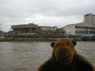 Mr Monkey looking at the South Bank Centre
