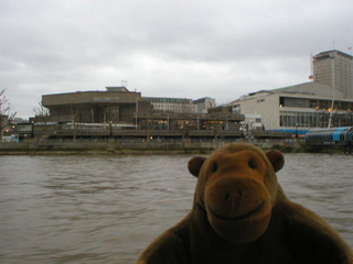 Mr Monkey looking at the South Bank Centre