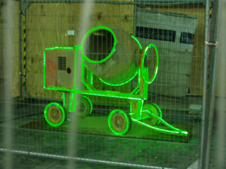 The neon lined cement mixer of Festival Remix