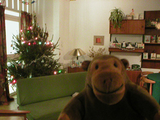 Mr Monkey looking at the Sixties room