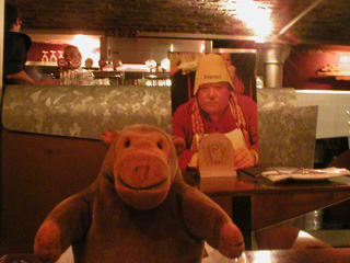 Mr Monkey in the Belgo restaurant