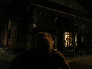Mr Monkey outside the Craft and Design Centre