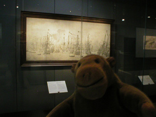 Mr Monkey looking at one of Van De Welde's pictures