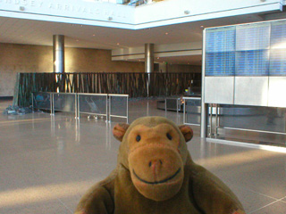 Mr Monkey wandering Seattle airport