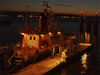 The fireboat Chief Seattle behind Fire Station 5