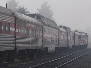 The end of train in the fog