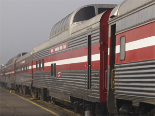 Shiny carriages on the dinner train