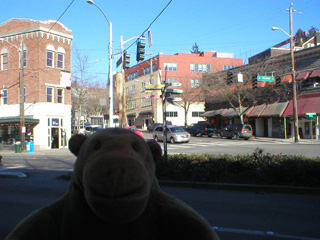 Mr Monkey looking at the Fremont signpost