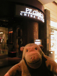 Mr Monkey outside P.F. Chang's China Bistro