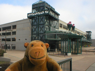 Mr Monkey looking at the Tacoma Dome Station