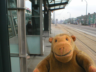 Mr Monkey at the Tacoma Dome Link stop