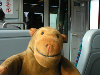 Mr Monkey aboard the Tacoma Link