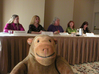 Mr Monkey at the Crossing Over panel
