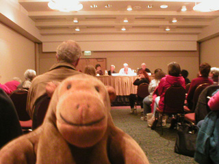 Mr Monkey at the Technology and Mystery Fiction panel